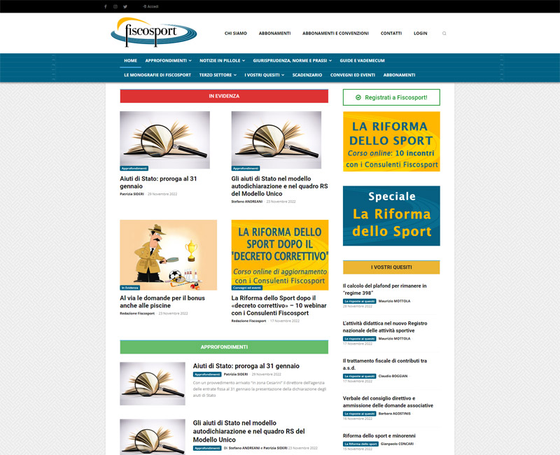 Creazione sito web giornale online